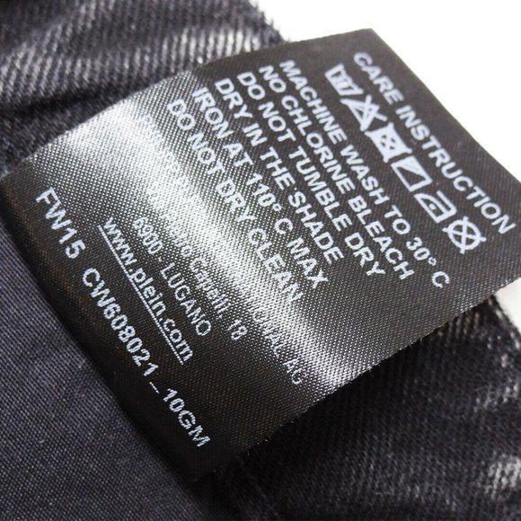 NWT 100% Auth Philipp Plein Boyfriend Cut Embellished Denim Jeans Size 30 Italy - Picture 12 of 12